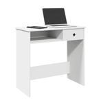 vidaXL Bureau 80x40x75 cm bewerkt hout wit, Huis en Inrichting, Verzenden, Nieuw