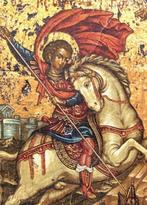 Icône - Saint Georges, le tueur de dragons - Bois
