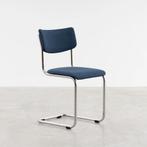 Buisframe stoelen met stof naar wens - zwart of chroom frame, Nieuw, Leer, Buisframe, bauhaus, vintage, retro, gispen