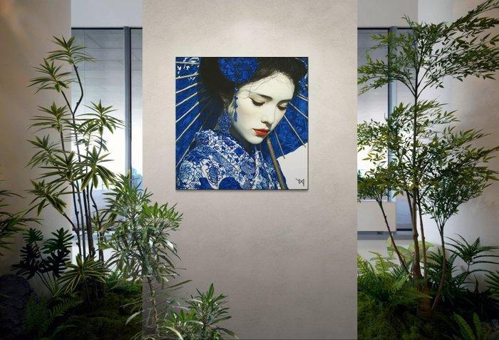 NYX - Geisha au Parasol Indigo, Antiek en Kunst, Kunst | Designobjecten