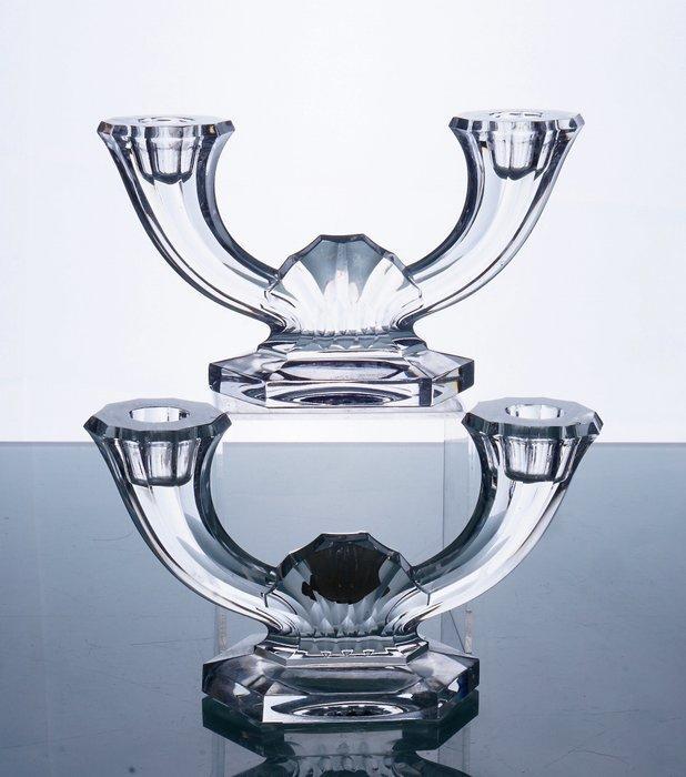 Val Saint Lambert - Kandelaar Val Saint Lambert - Twee, Antiek en Kunst, Antiek | Glaswerk en Kristal