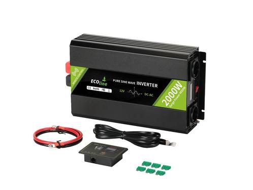 Omvormer 12V Naar 220V/230V - 2000w  - Zuivere sinus, Informatique & Logiciels, Accumulateurs & Batteries, Envoi