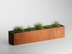 Adeqo cortenstaal plantenbak rechthoek 200 x 40 x 40 cm, Nieuw, Metaal, 100 cm of meer, 30 tot 60 cm