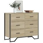 vidaXL Ladekast 91x35,5x74,5 cm bewerkt hout sonoma, Verzenden, Nieuw