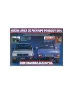 1994 PEUGEOT 504 PICK-UP LEAFLET SPAANS, Nieuw, Ophalen of Verzenden