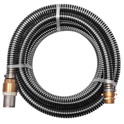 vidaXL Zuigslang met messing koppelingen 7 m 25 mm zwart, Tuin en Terras, Tuinslangen, Nieuw, Verzenden