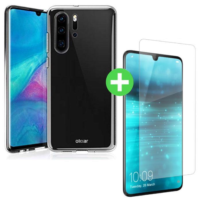 Huawei P30 Pro Transparant TPU Hoesje + Screen Protector, Telecommunicatie, Mobiele telefoons | Hoesjes en Screenprotectors | Overige merken