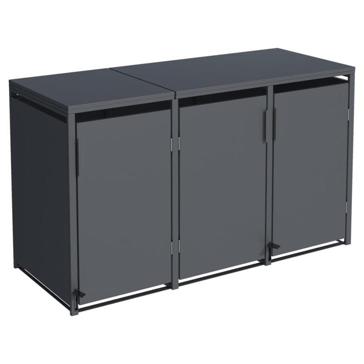 Container berging staal Holten voetpedaal  3 containers, Tuin en Terras, Bergingen en Tuinkasten, Verzenden