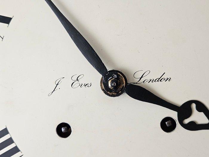 Pubklok, schoolklok Drumhead - J. Ives, London - Hout -, Antiek en Kunst, Antiek | Klokken