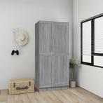 vidaXL Garde-robe Sonoma gris 82,5x51,5x180 cm Bois, Huis en Inrichting, Kasten | Kleerkasten, Verzenden