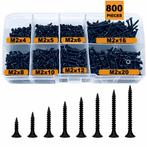 Assortiment van 800 M2 zelftappende schroeven (zwart), Verzenden, Nieuw