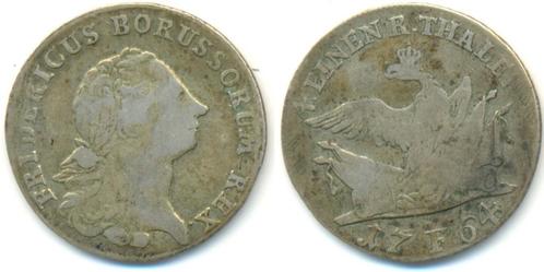 1/4 taler, daalder 1764 F Magdeburg Brandenburg-Preussen..., Timbres & Monnaies, Monnaies | Europe | Monnaies non-euro, Envoi