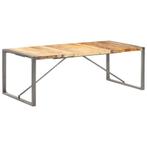 vidaXL Eettafel 220x100x75 cm massief ruw mangohout, Huis en Inrichting, Verzenden, Nieuw