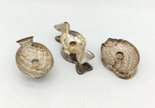 Kaarsenstandaard met oor (3) - .800 zilver, Antiek en Kunst, Antiek | Zilver en Goud