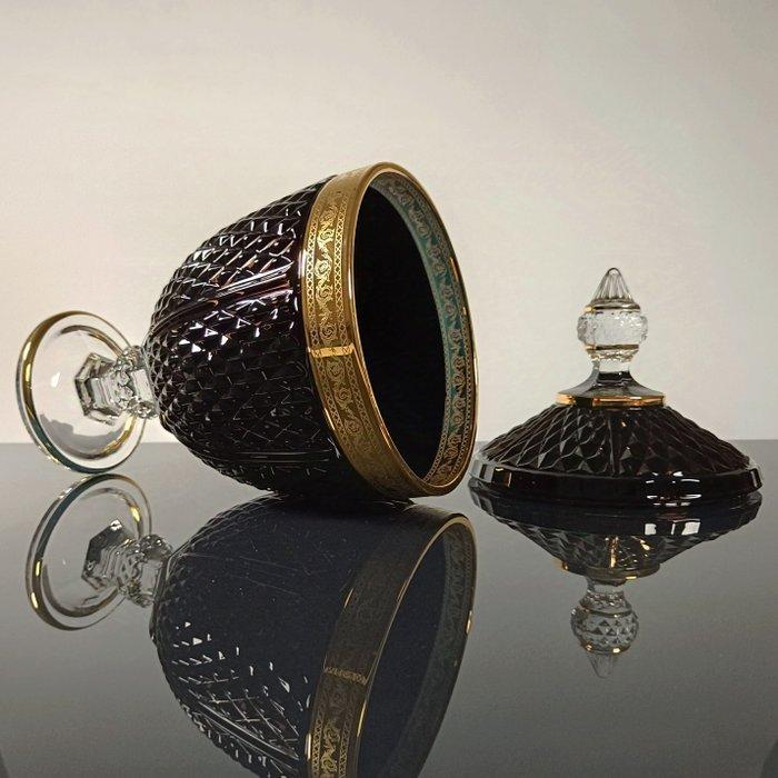 SECOLOVENTESIMO - Koekjesdoos - Zwart Goud 02 Snoepdoos - 24, Antiek en Kunst, Antiek | Glaswerk en Kristal
