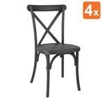 Stoelen | MANHATTAN | Hars | Zwart | In-/Outdoor |, Verzenden, Nieuw in verpakking