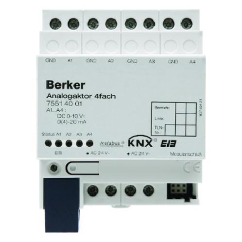 Hager Berker Analoog Actor 4-Kast KNX Systeem Lichtgrijs -, Doe-het-zelf en Bouw, Elektriciteit en Kabels, Verzenden