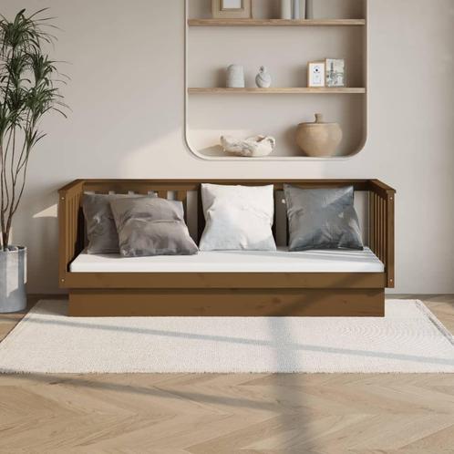 vidaXL Slaapbank 75x190 cm massief grenenhout honingbruin, Huis en Inrichting, Slaapkamer | Bedden, Nieuw, Verzenden