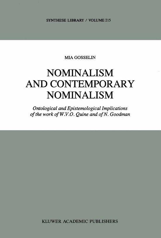 Synthese Library- Nominalism and Contemporary Nominalism, Boeken, Taal | Engels, Zo goed als nieuw, Verzenden