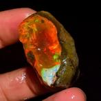 Opaal En bruto de fuego multicolor. Heel zeldzaam! 56,5Ct-