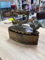 Strijkijzer - Messing, Hout