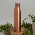 Puur koperen waterfles mat gepolijst ± 950 ml (zware, Ophalen of Verzenden