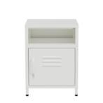 Lendo Online Nachtkastje Metaal 40x40x55 cm Wit, Huis en Inrichting, Verzenden, Nieuw