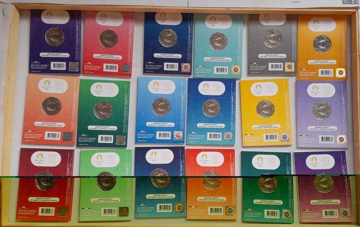 Frankrijk. 10 Euro 2023 Mascottes (18 coins + box) (Zonder, Postzegels en Munten, Munten | Europa | Euromunten