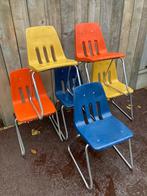 Mix en match leuke kleurtjes- Kinderstoelen Virco (30 stuks), Vijf, Zes of meer stoelen, Vintage , Gebruikt, Ophalen of Verzenden