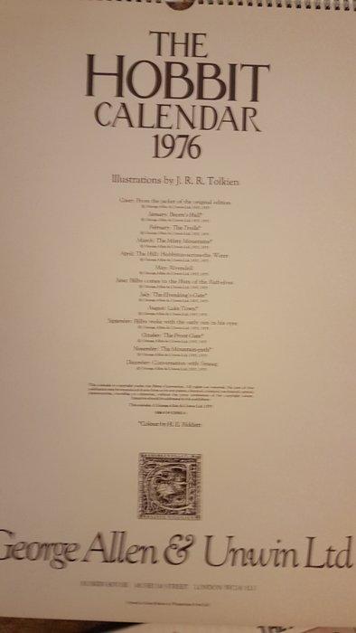 J.R.R. Tolkien - The Hobbit; 1978 J.R.R. Tolkien Calendar;, Antiek en Kunst, Antiek | Boeken en Manuscripten