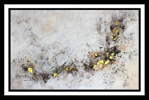 Dam Domido (1959) - Cream and gold ONE OF A KIND - HAND, Antiek en Kunst, Kunst | Schilderijen | Modern