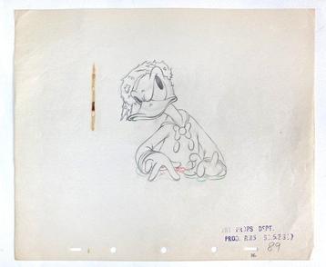 Original Donald Duck Animation Production Drawing (Walt