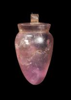 Oude Egypte, late periode Amethist Grote Hart Hanger - ZEER