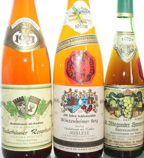 1962 to 1976 Riesling: Beerenauslese + Auslese + Spätlese -, Verzamelen, Wijnen