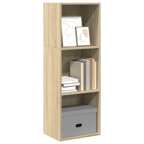 vidaXL Boekenkast 40x30x114 cm bewerkt hout sonoma, Huis en Inrichting, Kasten | Boekenkasten, Nieuw, Verzenden