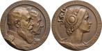 Grosse Bronze-medaille 1906 Baden-durlach Friedrich I 185..., Postzegels en Munten, Penningen en Medailles, Verzenden