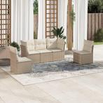 vidaXL Salon de jardin avec coussins 5 pcs beige résine, Jardin & Terrasse, Verzenden, Neuf, Salons de jardin