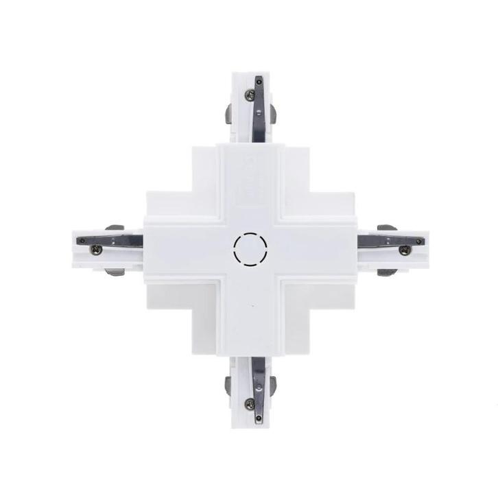 Luxar Inbouw 3 Fase X-Vorm Connector Wit, Huis en Inrichting, Lampen | Plafondlampen, Nieuw, Verzenden