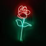 Roos Neon Bord Trouwerij Liefde Bloem Lamp LED 55cm, Verzamelen, Verzenden, Nieuw