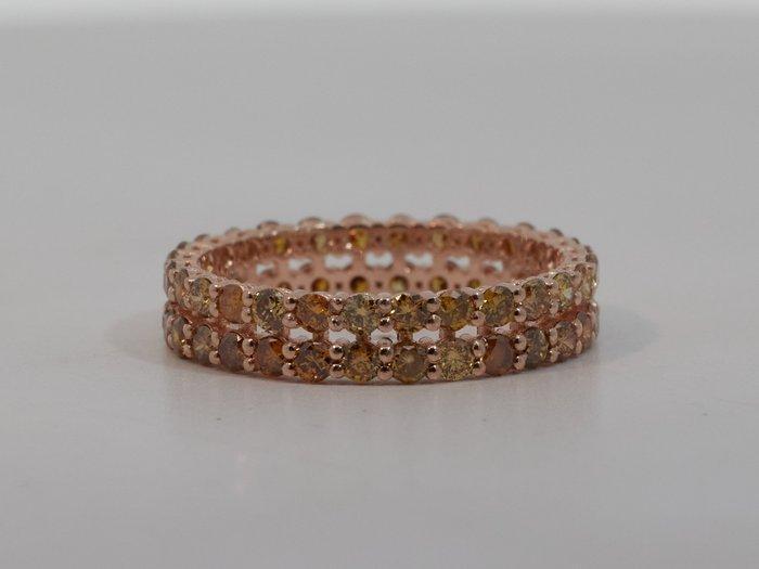 Zonder minimumprijs - Ring - 14 karaat Roségoud - 1.68ct., Handtassen en Accessoires, Ringen