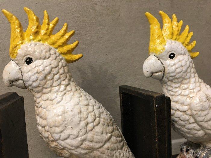 Boekensteunen (2) - Gietijzer - BOEKENSTEUNEN KAKATO, Antiek en Kunst, Kunst | Designobjecten