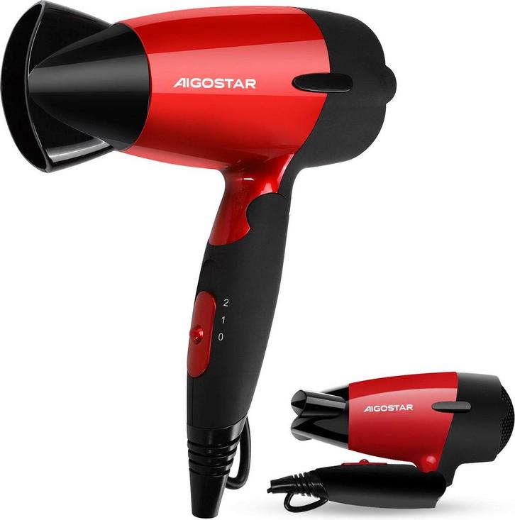 Fohn - Haardroger - Reisfohn - 1400W - Rood - Aigostar, Bijoux, Sacs & Beauté, Beauté | Soins des cheveux, Envoi