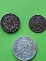 Monaco. 1 Decime 1837 + 5 Fr 1867 Frankrijk + 10 cent 1839