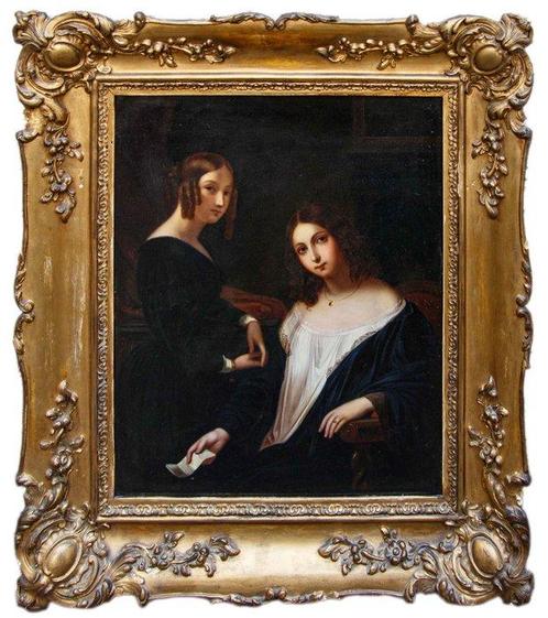 Natale Schiavoni (1777–1858), Kring van - La lettera, Antiek en Kunst, Kunst | Schilderijen | Klassiek