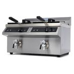 Friteuse - 2 x 8 L - 2 paniers - induction - avec robinet de, Electroménager, Friteuses, 4 litres ou plus, Verzenden, Neuf, Friteuse duo