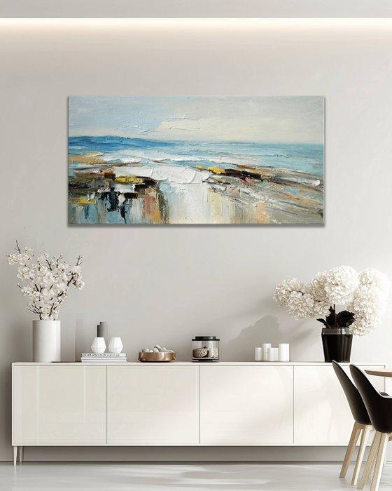 StefanoArt - Blue Horizon Drift, Antiek en Kunst, Kunst | Schilderijen | Modern