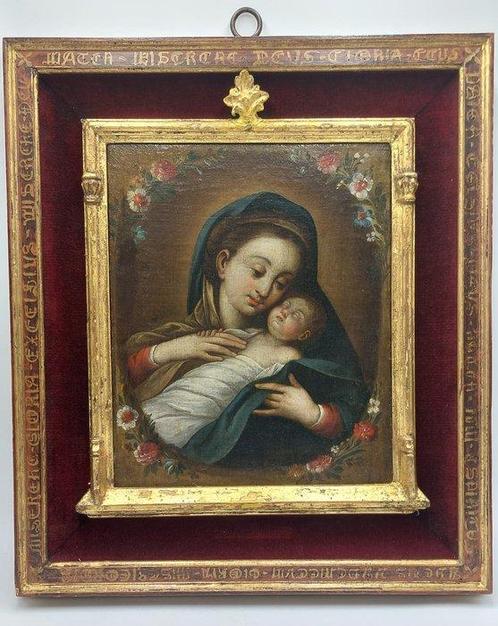 Escuela española (XVII), tras Sassoferrato - Virgen con niño, Antiek en Kunst, Kunst | Schilderijen | Klassiek