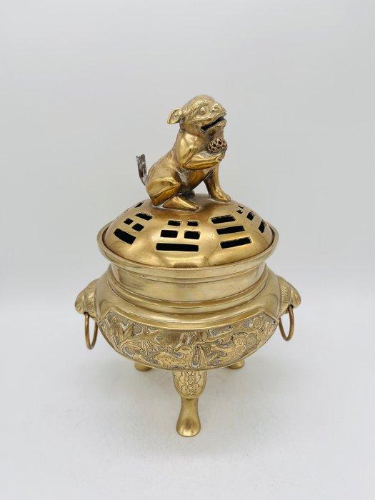 Wierookvat - Brons - Censer met herten, Antiquités & Art, Antiquités | Autres Antiquités