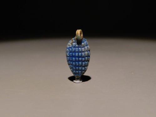 Oud-Egyptisch Faience Kettingkraal in de vorm van een, Verzamelen, Mineralen en Fossielen