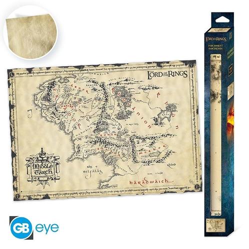 Lord of the Rings Middle-Earth Perkament Poster 66 x 46 cm, Verzamelen, Lord of the Rings, Ophalen of Verzenden